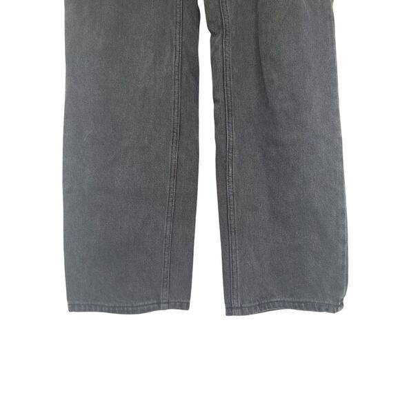 Weekday Voyage Jeans 31/30 Womens Black Dark Wash High Rise Bootcut Denim - Picture 2 of 8